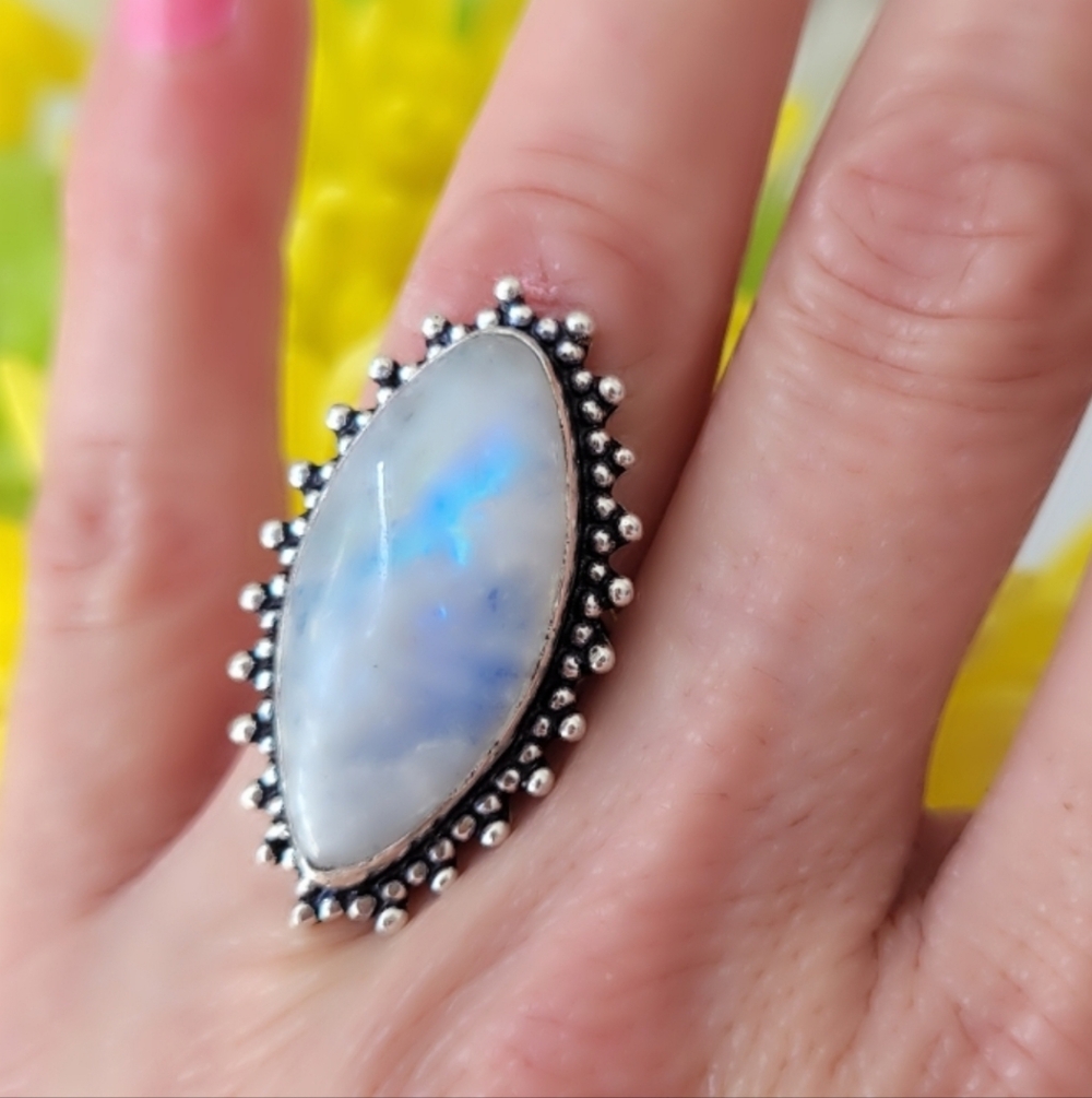 🌛Genuine Moonstone Ring 925